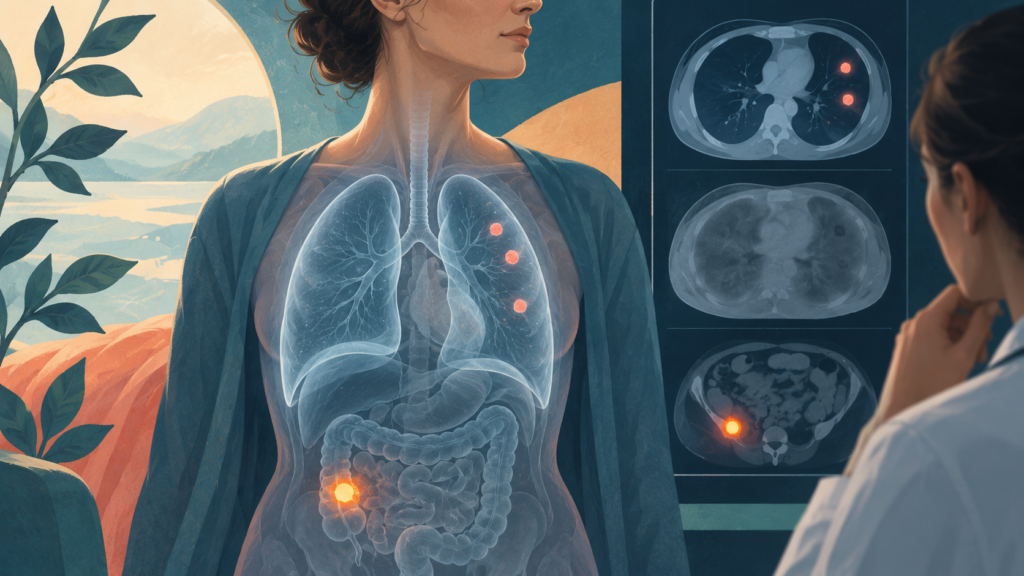 PET-negative lung nodule being reviewed on CT and PET imaging